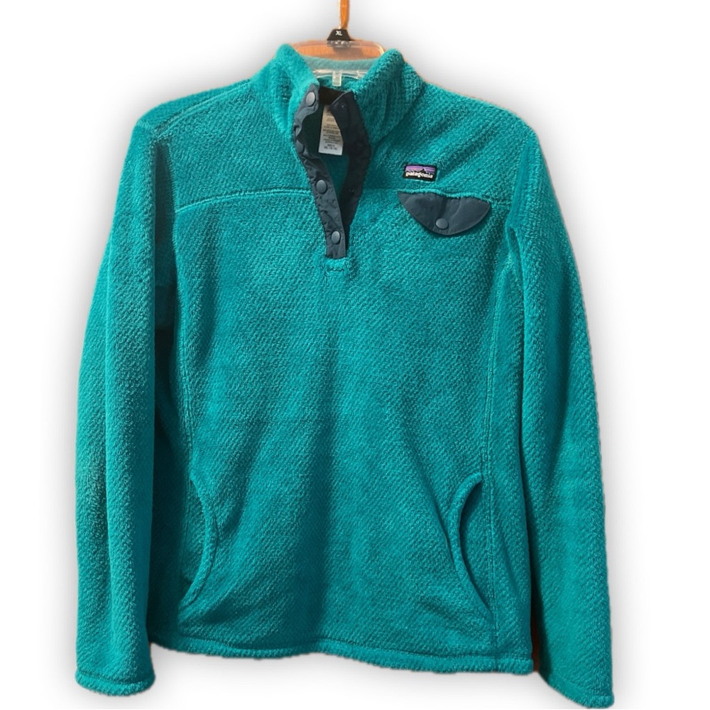 KIDS PATAGONIA Turquoise Fleece Jacket